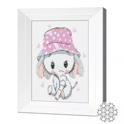 купить Картина по номерам Art Gallery JS24850 Mozaic cu diamante 20x30cm Elefant in panama в Кишинёве 