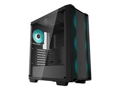 Case ATX Deepcool CC560, w/o PSU, 4x120mm LED fans, Mesh Front, Tempered Glass, USB3.0, Black