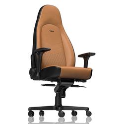 Gaming Chair Noble Icon NBL-ICN-RL-CBK Cognac/Black Real Leather, Max load 150kg / height 165-190cm