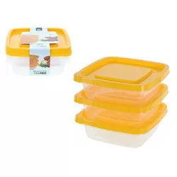 cumpără Container alimentare Excellent Houseware 46973 Набор емкостей хранение/заморозка/МВП 3шт 0.99l, желтый în Chișinău 