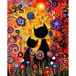 cumpără Tablou pe numere Strateg R 9 /15 (VA2293)(565228) Pisici colorate, 40x50 cm în Chișinău 