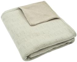 cumpără Lenjerie de pat pentru copii Jollein 517-522-67050 Paturica Grain Knit Olive Green/Velvet, 100x150cm în Chișinău 