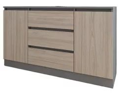 cumpără Comodă Smartex (16223) Т4 160cm Grafit+Stejar Deschis în Chișinău 