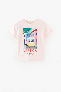 Tricou ZARA Roz deschis 4889/600/620
