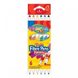 Фломастеры Fibre Pens 6 шт. 4 мм/0.7мм Colorino