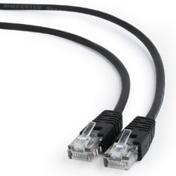 0.25m, Patch Cord  Black, PP12-0.25M/BK, Cat.5E, Cablexpert, molded strain relief 50u" plugs
