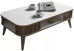 купить Журнальный столик Trendy Эйлюль, белый 105x34x60 см в Кишинёве 