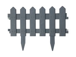 Забор декоративный для сада/огорода, 40X20cm, серый