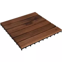 купить Придверный коврик Promstore 41595 Настил деревянный водостойкий 9шт, 30x30cm полосы в Кишинёве 