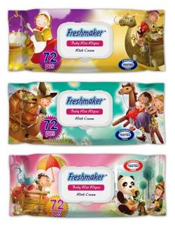 Салфетки влажные Freshmaker KIDS Baby 72
