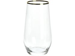 Pahar pentru bauturi Golden Rim390ml, 14cm, sticla