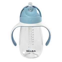 Поильник с трубочкой Beaba 2 in 1 Blue (8+ мес) 300 мл