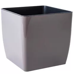 cumpără Ghiveci pentru flori Aleana 115083 Cvadro 16x16x15.5 cm, cappuccino în Chișinău 