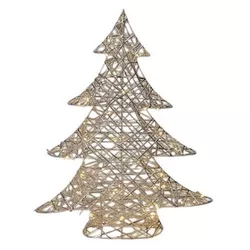 cumpără Figurină cu lumină Promstore 56533 Figurina luminoasa Brad, 60LED, 60cm, 3xAA, argintie în Chișinău 