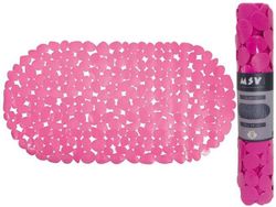Коврик для ванны овал 39X99cm MSV "Галька", фиолетовый, PVC
