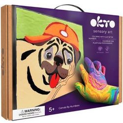 cumpără Set de creație Okto 20029 Pictură pe numere 3D cu plastilină ușoară 29x29сm, Mops în Chișinău 