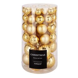 cumpără Decor de Crăciun și Anul Nou Promstore 39982 Set decoratiuni pentru brad Gold, 64buc, in cutie în Chișinău 