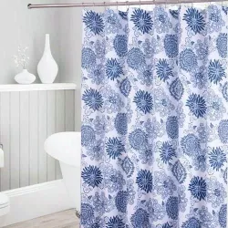 купить Занавеска для ванной Hydro S Sky flowers, albastru/gri в Кишинёве 