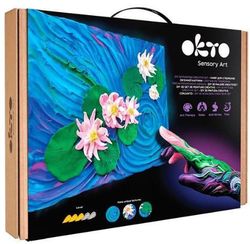 купить Набор для творчества Okto 10003 Tablou 3D cu plastilină ușoară 30x40сm, Nuferi в Кишинёве 