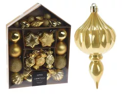 купить Новогодний декор Promstore 36982 Set decoratiuni pentru brad Campagne, 32buc, cutie в Кишинёве 