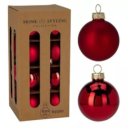 купить Новогодний декор Promstore 27355 Set globuri 16x60mm Red, in cutie в Кишинёве 