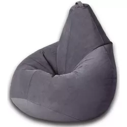 cumpără Fotoliu BeanBag BeanBag BM6071, Кресло Груша из велюра Standart, с двойным чехлом, XXL, Темно-серый în Chișinău 