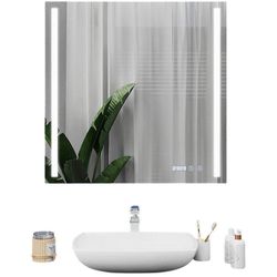 cumpără Oglindă baie Bayro Sigma 700x800 LED touch подогрев, часы, термометр în Chișinău 