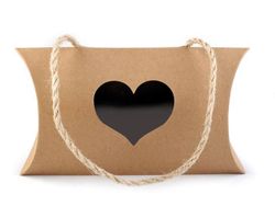 Cutie cadou tip plic cu fereastră / natural
