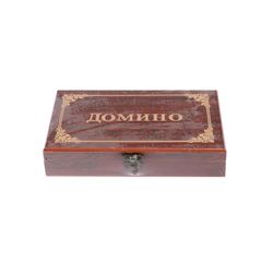 Логическая игра "Домино" в деревянной коробке (4934)