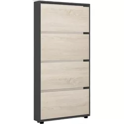 купить Полка для обуви Mobildor-Lux Leo Slim 70x16x164H cm Anthracite/Sonoma в Кишинёве 