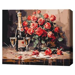 купить Картина по номерам BrushMe RBS53882FC 30x40 сm (fără cutie) Șampanie pentru doi в Кишинёве 