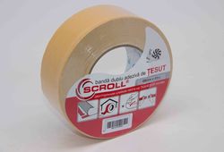 SCROLL "TESUT"  Banda dublu adeziva cu suport textil 0.22 mm