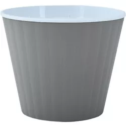 cumpără Ghiveci pentru flori Aleana 114036 Ibis cu fund dublu 17,9x14,7cm, cacao/white în Chișinău 