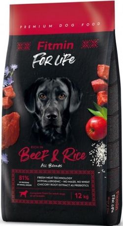 cumpără Hrană pentru animale de companie Fitmin NEW dog For Life Beef & Rice - 12 kg în Chișinău 