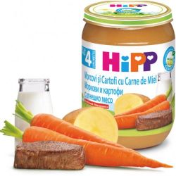 Hipp пюре морковь, картофель и ягненок, 6+мес. 190г