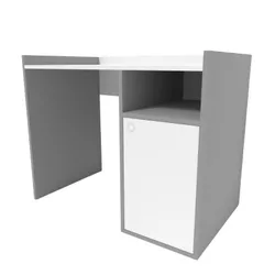 купить Офисный стол Smartex (10910) Tab Classic 110cm Alb+Grafit в Кишинёве 