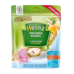 Heinz terci de orez cu lapte și pară cu Omega 3, 4+ luni, 200 g