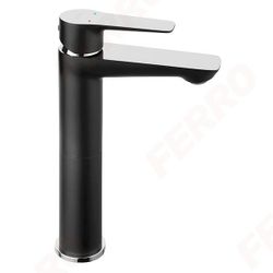 Смеситель FERRO ADORE Black BDR2LBLC (умывальник/высокий)