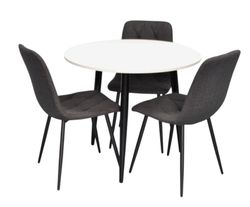 cumpără Set masă și scaune Evelin di Costacurta стол DT-404-3B + 3 стула YTC-080B Dark grey în Chișinău 