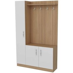 cumpără Mobilă pentru antreu Trendy Naturel, AlbTeak, 110x180x32cm (GTR005918) în Chișinău 