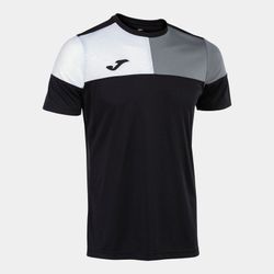 Футболка JOMA - CREW V SHORT SLEEVE T-SHIRT BLACK GREY WHITE