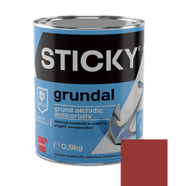 STICKY Грунтовка Алкидная Красно Коричневая 0,9 кг
