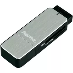 купить Переходник для IT Hama 123900 Card Reader SD/MicroSD, USB 3.0 Aluminium Silver в Кишинёве 