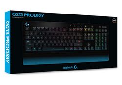 Gaming Keyboard Logitech G213 Prodigy, Mech-Dome, Spill resistance, Media controls, RGB, Black, USB