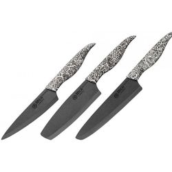 купить Набор ножей Samura INCA lama zirconia ceramic negru 3buc. (SIN-0220B) в Кишинёве 