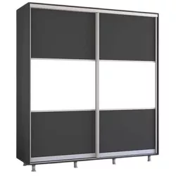 купить Шкаф Mobildor-Lux Горизонтальные раздвижные двери Aron-S из ДСП (200x60x220H см) Антрацит в Кишинёве 