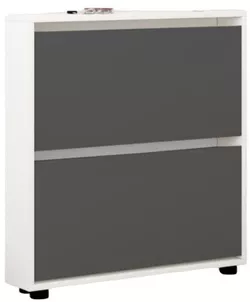 cumpără Raft pentru încălțăminte Mobildor-Lux Leo Slim 50x16x86H cm White/Anthracite în Chișinău 