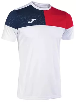 купить Одежда для спорта Joma Crew V Short Sleeve T-Shirt White Red Navy (3XL) 103084.206 в Кишинёве 