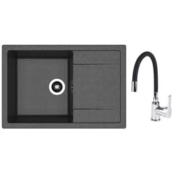 купить Мойка кухонная со смесителем Dr.Gans Techno 760 + SanDonna F 9995 negru в Кишинёве 