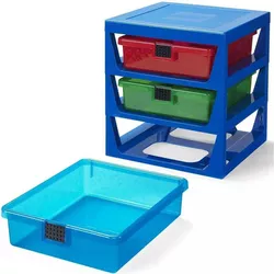 купить Набор детской мебели Lego 4095-B Стол-Стелаж 3 ящика Blue в Кишинёве 